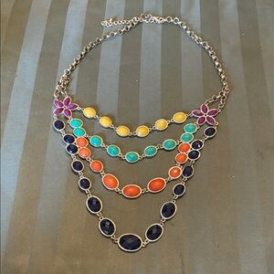 Multicolor Layered Statement Necklace